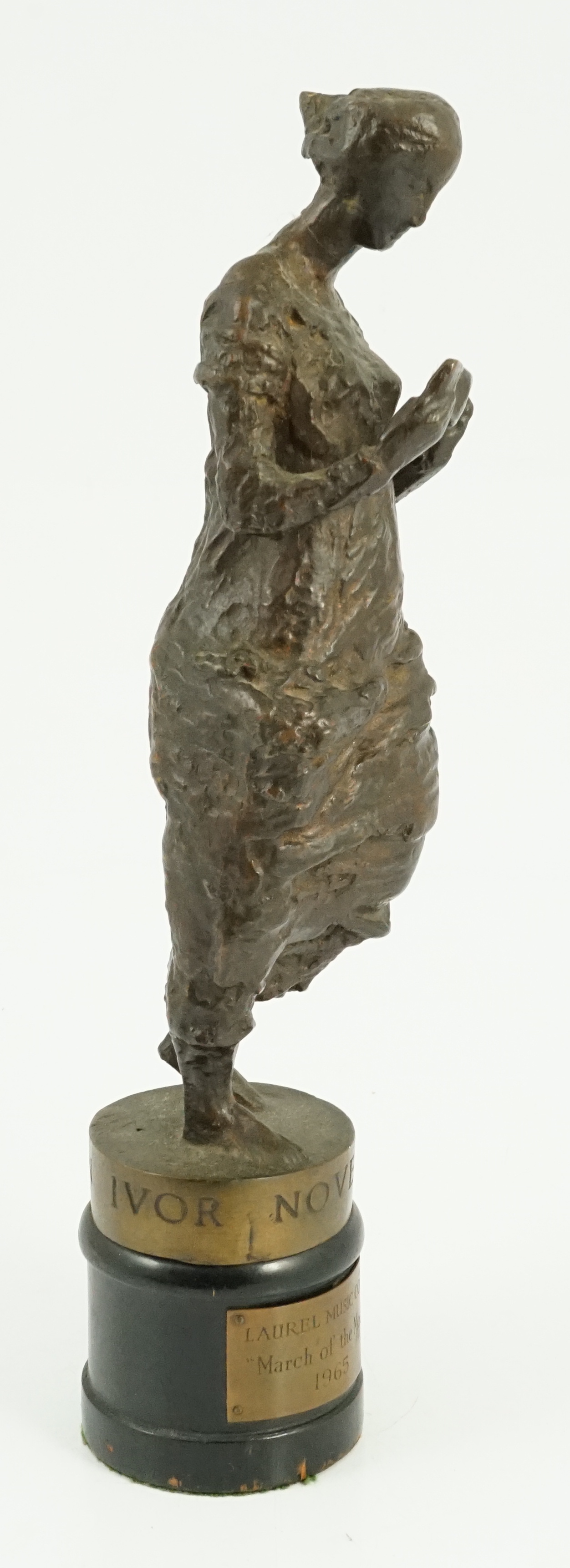 An Ivor Novello award presented to Laurel Music Co in recognition of 'March of the Mods', 1965, 28.5cm high